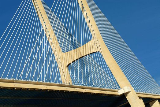 Vasco da Gama bridge is the largest in Europe over the Tagus river