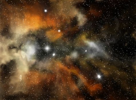 Colorful space nebula ( abstract background )