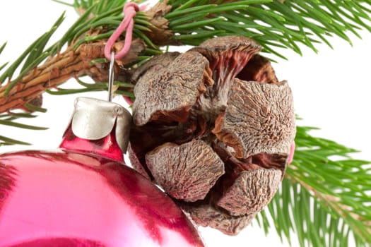 Christmas decoration isolated on the white background