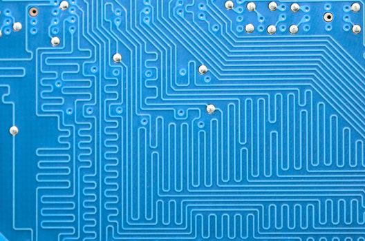 Blue circuit board without components