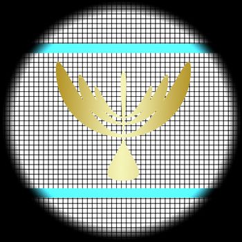 Menorah Icon on Checkered Background