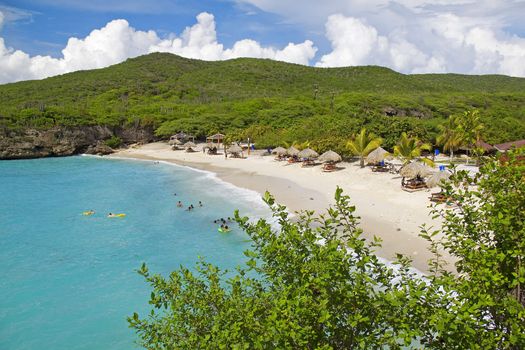 View of the beautiful Knip beach on Curacao