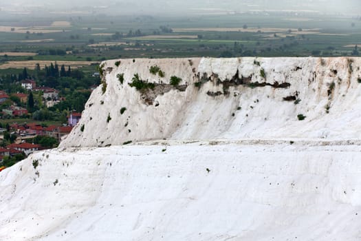 Travertine pools and terraces in Pamukkale Turkey 