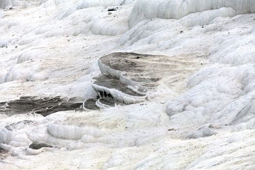 Travertine pools and terraces in Pamukkale Turkey 