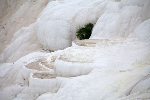 Travertine pools and terraces in Pamukkale Turkey 