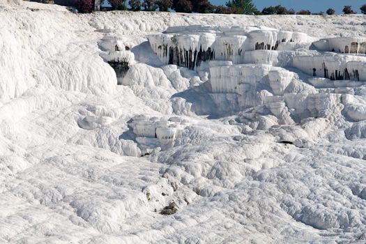 Travertine pools and terraces in Pamukkale Turkey 
