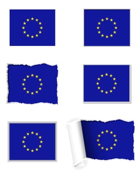 European Union flag set