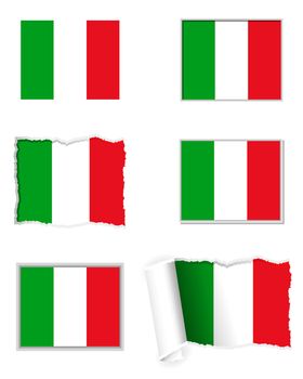 Italy flag set