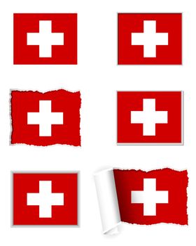 Switzerland flag set