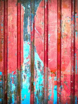 Texture of old grunge color paint on metal wall