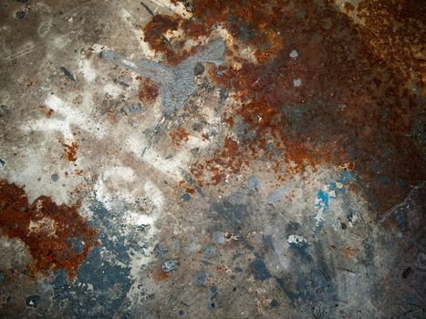 Grunge rust on top of steel fuel tank for background