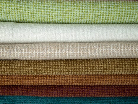 Many examples of colored cotton lining layer Horizontal