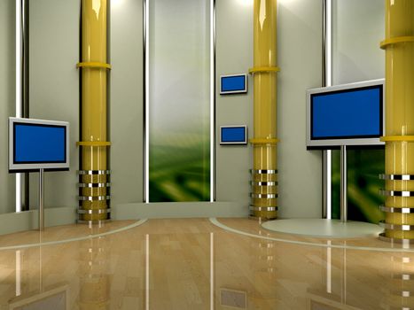 3d studio tv for green chroma