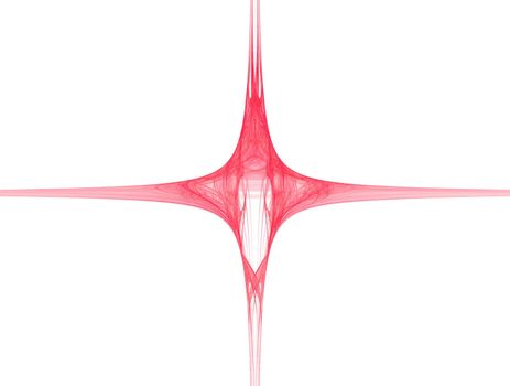  modern red fractal cross