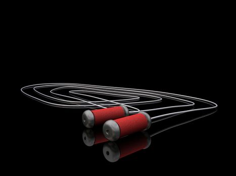 3D render of a skipping rope