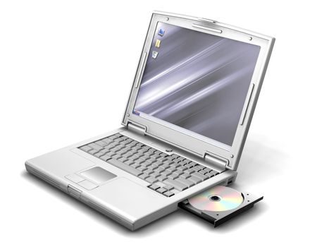 3D render of a generic laptop