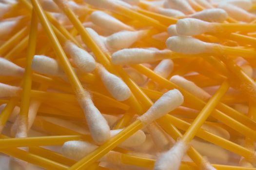 It is a lot of cotton buds, photographed close up