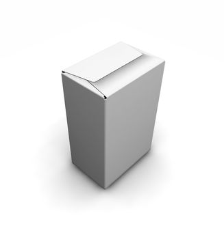 3D render of a blank white box