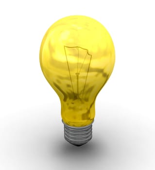 3D render of a light bulb