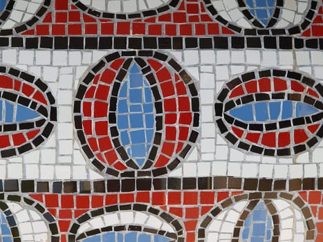 Handmade colorful mosaic background pattern horizontal