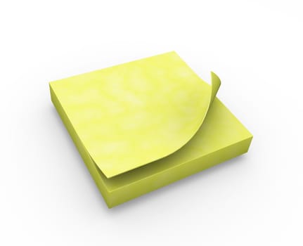 3D render of post-it notes