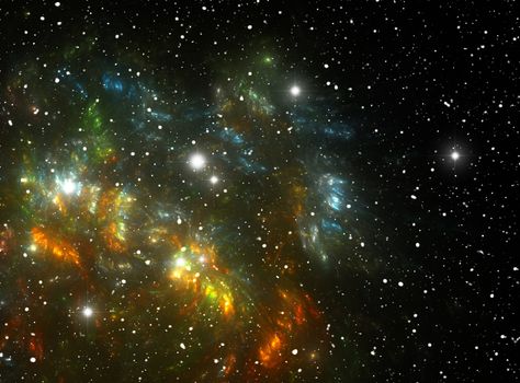 Colorful space nebula ( abstract background )