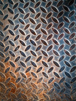 Texture of grunge rust steel plate floor background