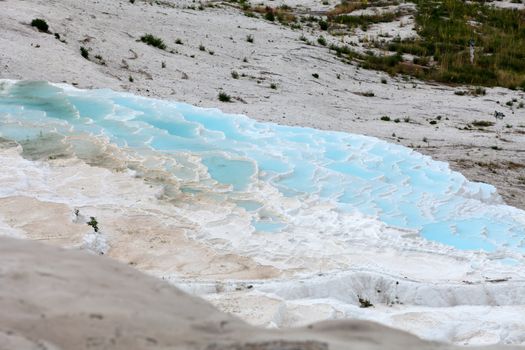 Travertine pools and terraces in Pamukkale Turkey 