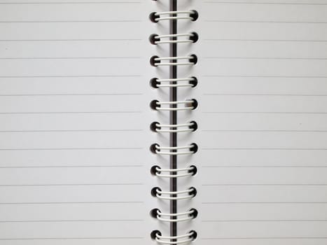 open White two page notebook with line