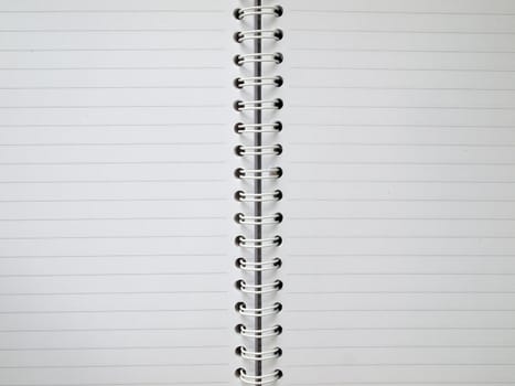 open White two page notebook with line