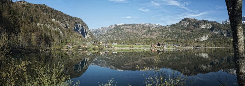 panoramic lake view in Austria