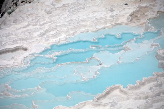 Travertine pools and terraces in Pamukkale Turkey 