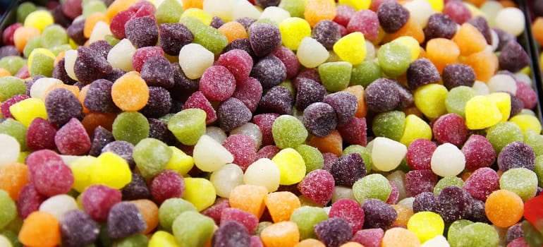 Sweets with all the colours of the rainbow