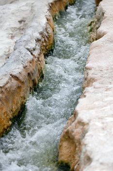 Travertine pools and terraces in Pamukkale Turkey 