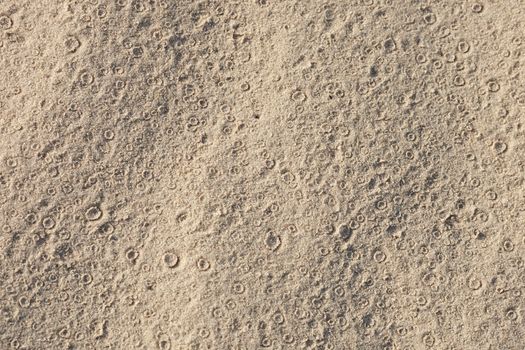 Tracks of rain on sand. Photo of texture, taken off in the early morning