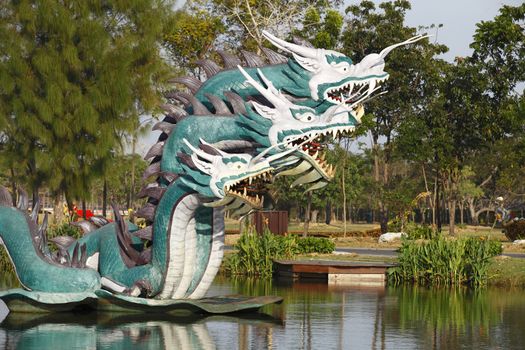 The China dragon, take photo from the Ancient City near Bangkok, Thailand. 