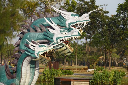 The Three China dragon, take photo from the Ancient City near Bangkok, Thailand. 