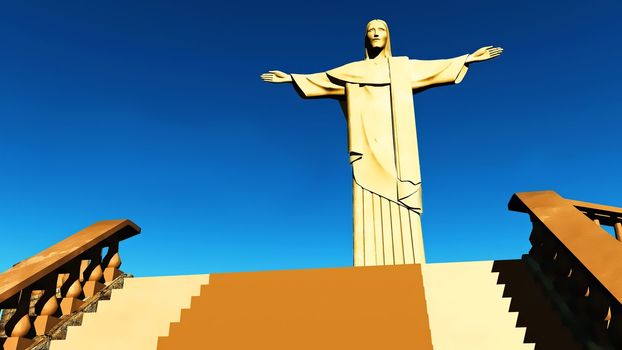 Famous statue of the Christ the Reedemer, in Rio de Janeiro, Brazil