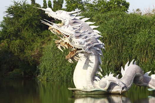 The China dragon, take photo from the Ancient City near Bangkok, Thailand. 