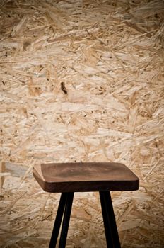 Wooden chair with lumber texture background