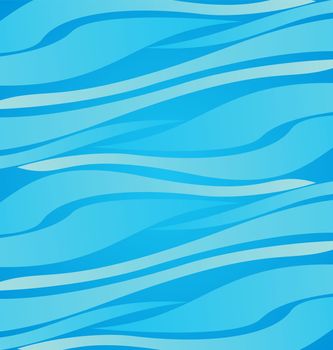 Abstract blue background, futuristic wavy vector illustration