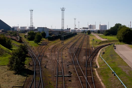 railway tracks to  the oil reloading park