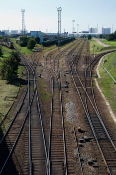 railway tracks to  the oil reloading park