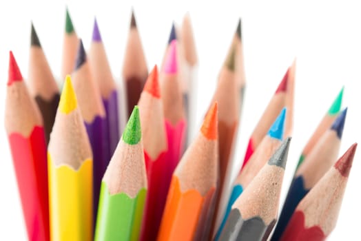 Color pencils, close up .