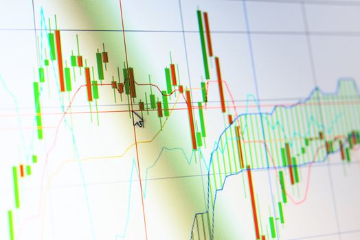 Business chart - stock finances diagram or graph