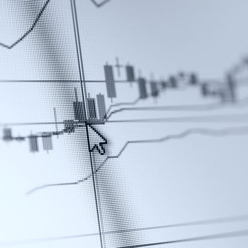 Business chart - stock finances diagram or graph