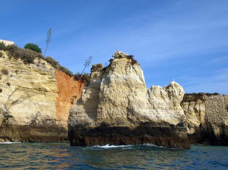 Picturesque Alagarve coast between Lagos and the Cap Vincent