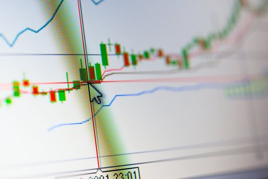 Business chart - stock finances diagram or graph