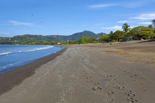 Waves coming in on the beach in Guanacaste