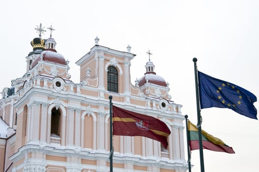 Jesuit Church of St. Casimir in Vilnius, capital of Lithuania